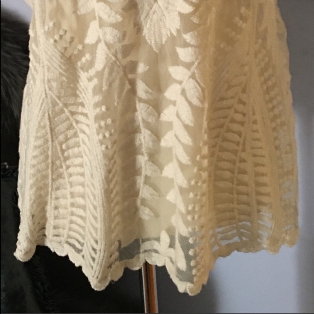 Knapp Studio Boho Lace Sheer Top Medium - Picture 7 of 9